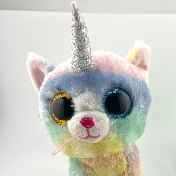 Ty Beanie Boos Unicorn 6in Heather Uni-Kitty, Perfect Plush! - Picture 1 of 1